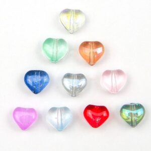 Glass Heart Beads