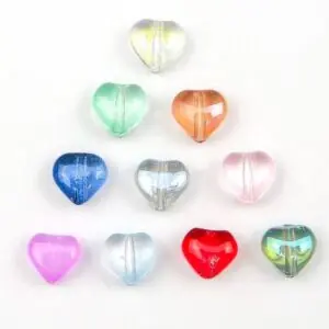 Glass Heart Beads