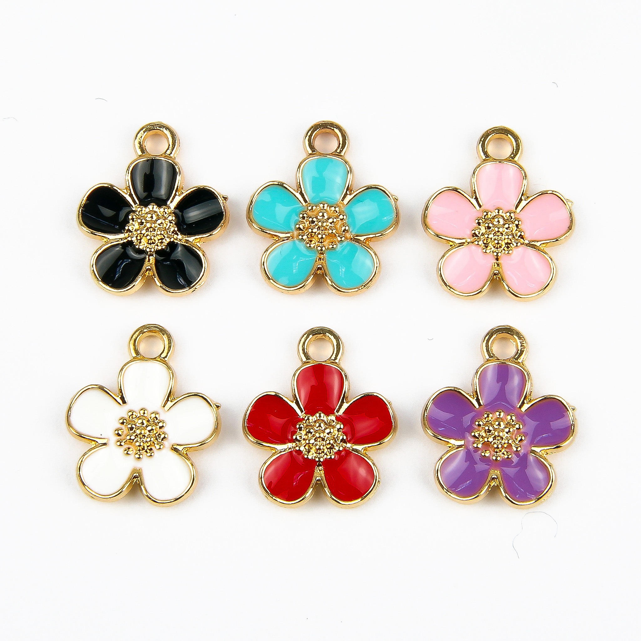 Enamel Flower Charms