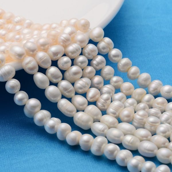 6mm Freshwater Potato Pearls - Riverside Beads