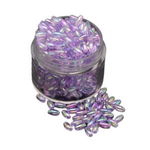 Acrylic AB Rice Bead – Lilac - Riverside Beads