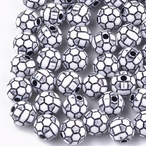 Acrylic Football Bead - Riverside Beads