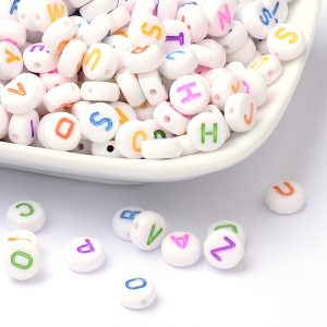 Acrylic Multicoloured Alphabet Bead - Riverside Beads