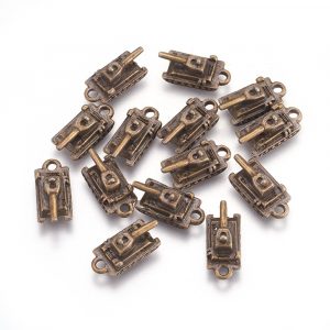 Antique Brass Tank Charms - Riverside Beads