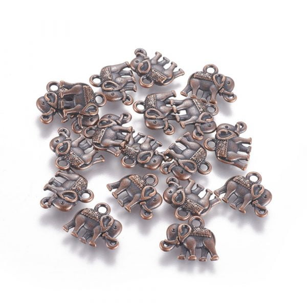 Copper Elephant Charms - Riverside Beads