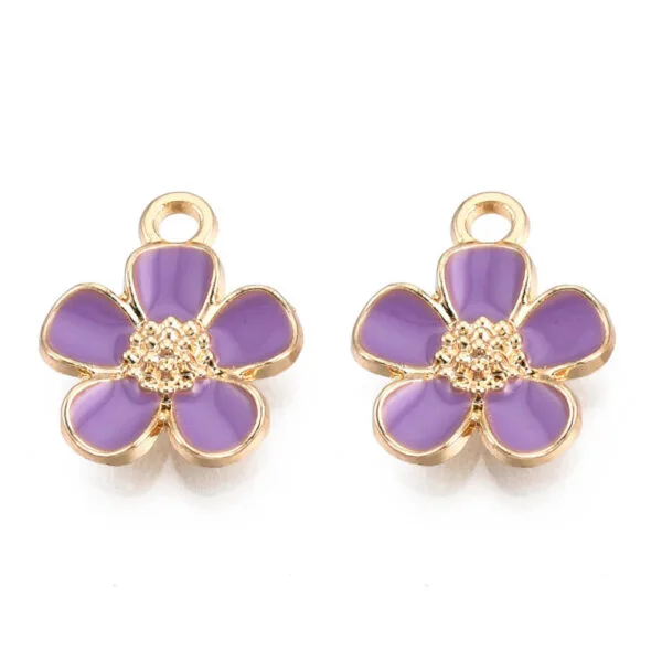 Enamel Flower Charms - Image 4