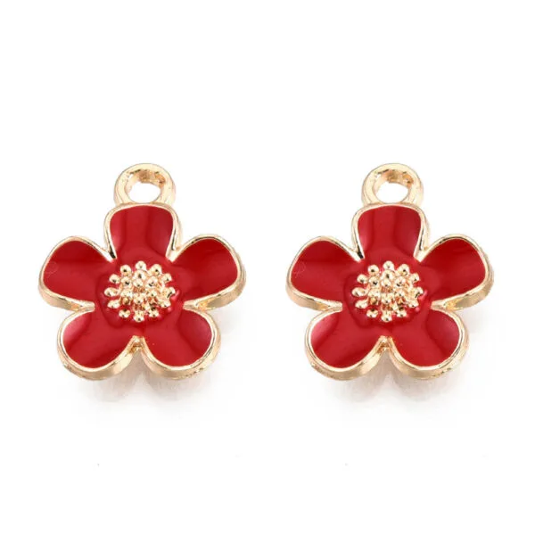 Enamel Flower Charms - Image 6