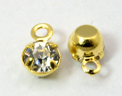 Gold Diamante Charms - Riverside Beads