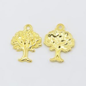 Gold Tree Charms - Riverside Beads