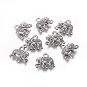 Gunmetal Elephant Charms - Riverside Beads