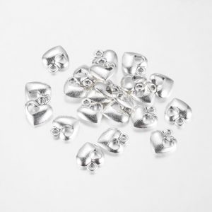 Heart in Heart Charms - Riverside Beads