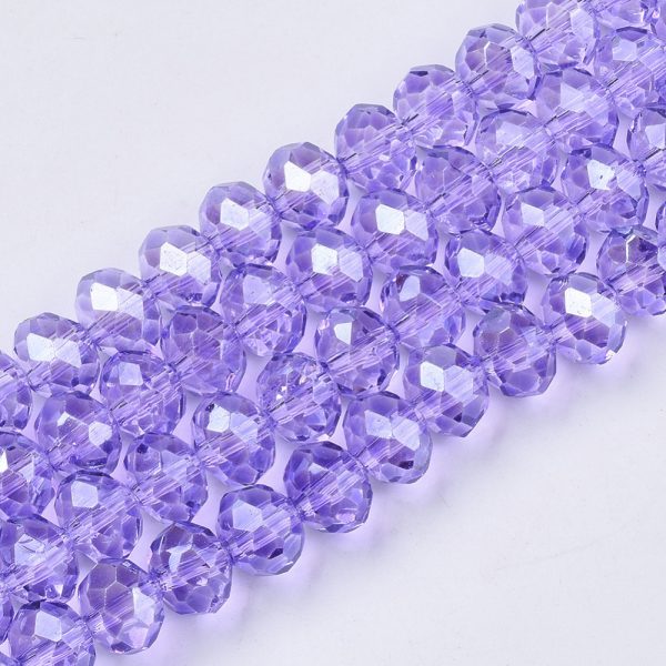 Lilac Crystal Rondelle Bead - Riverside Beads