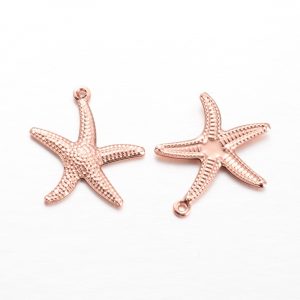 Rose Gold Starfish Charms - Riverside Beads