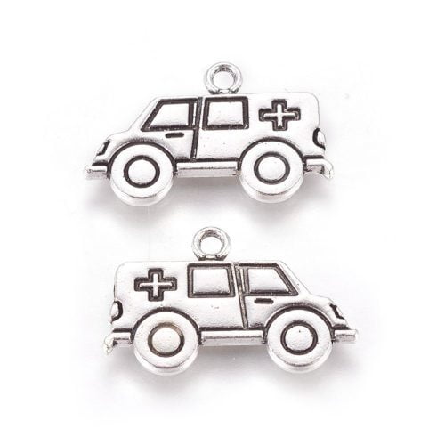 Silver Ambulance Charms - Charms - Metal Charms - Riverside Beads