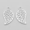 Swirled Silver Leaf Charms - Riverside Beads