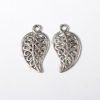 Swirled Silver Leaf Charms - Riverside Beads