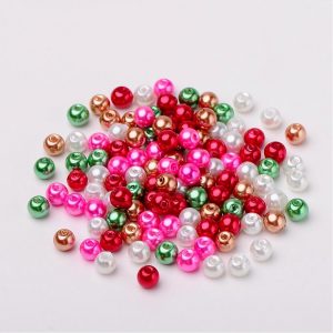 6mm Mixed Glass Pearls - Christmas Mix - Riverside Beads