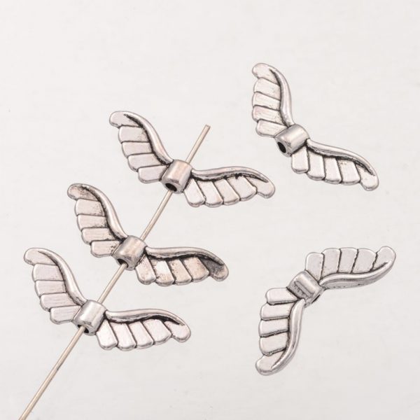 Angel Feather Wing - Antique Silver - Riverside Beads