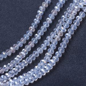 Clear AB Crystal Rondelle Bead - Riverside Beads