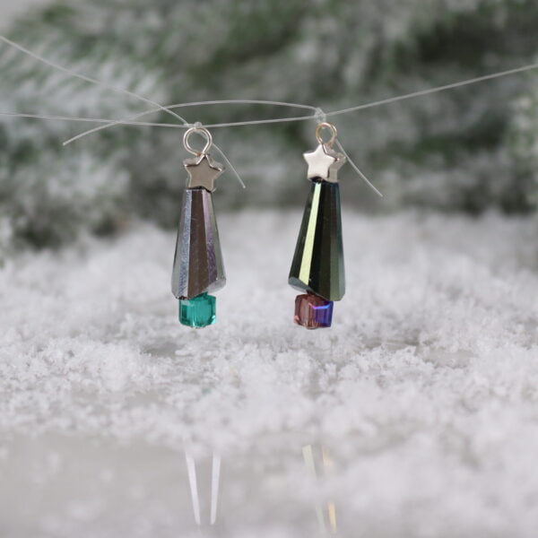 Crystal Tree Charm Earrings - Riverside Beads