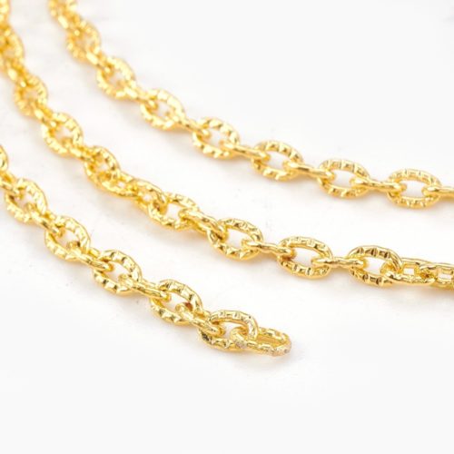 Gold Plated Textured Chain - Riverside Beads