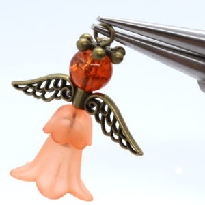 Amber Flower Angel Charm Kit - Riverside Beads