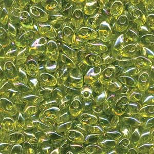 Long Magatamas Transparent Chartreuse - Riverside Beads