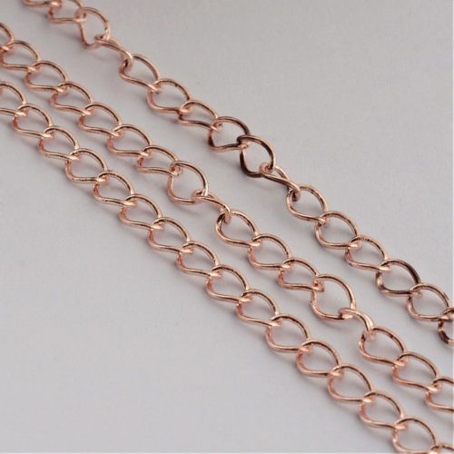 6x8mm Oval Link Rose Gold Plated Chain - Riverside Beads