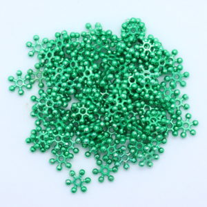 8mm Green Metal Spacer Beads