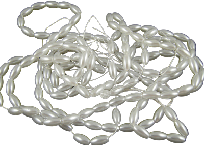 Ivory Acrylic Rice Pearl - Riverside Beads