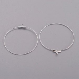 Silver Plated Hoop Earring - Riverside Beads