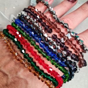 6mm Crystal Bicone Beads - Riverside Beads