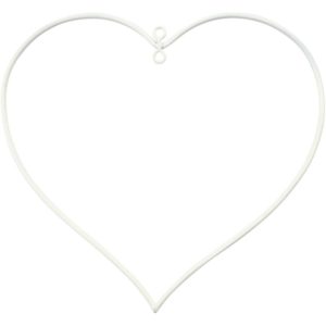 White Wire Heart Frame - Riverside Beads