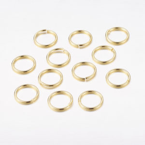 10mm Gold Jump Rings - Riverside Beads