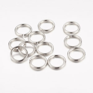 12mm Silver Jump Rings - Riverside Beads