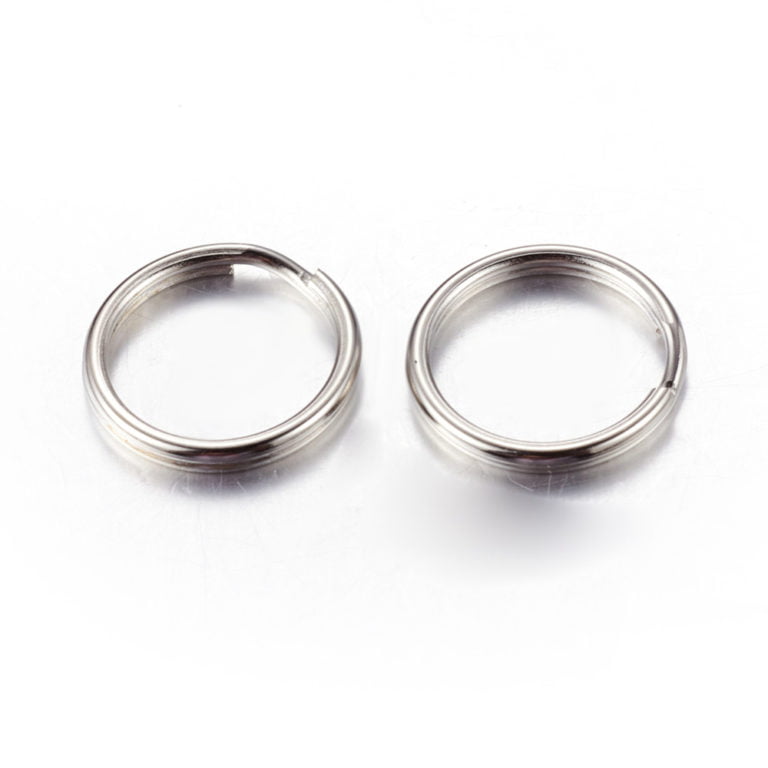 15mm Silver Split Ring - Split Ring - Findings - Riverside Beads