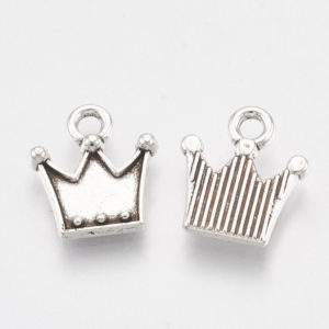 Silver Crown Charms - Riverside Beads