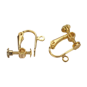Gold Plated Screw on Earring - Riverside Beads