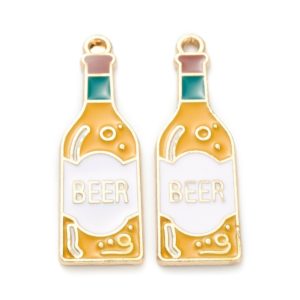 Enamel Beer Bottle Charms - Riverside Beads