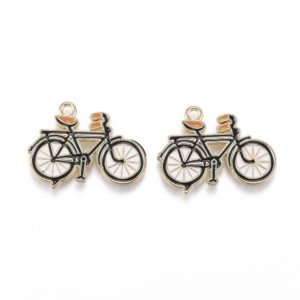 Enamel Bicycle Charms - Riverside beads