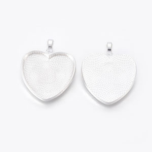 Flat Heart Mount - Riverside Beads