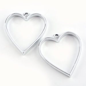 Heart Open Pendant Frames - Riverside Beads