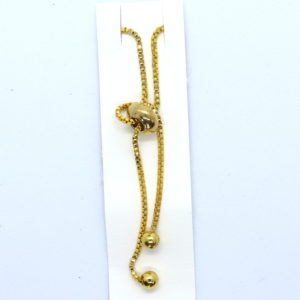 Adjustable Slider Bracelet Gold - Riverside Beads