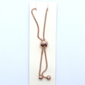 Adjustable Slider Bracelet Rose Gold - Riverside Beads
