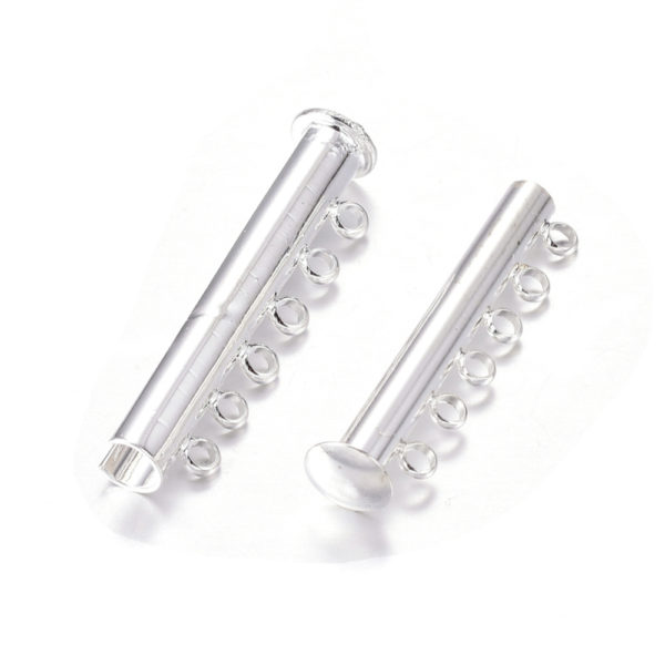 Silver 6 Strand Clasp - Riverside Beads