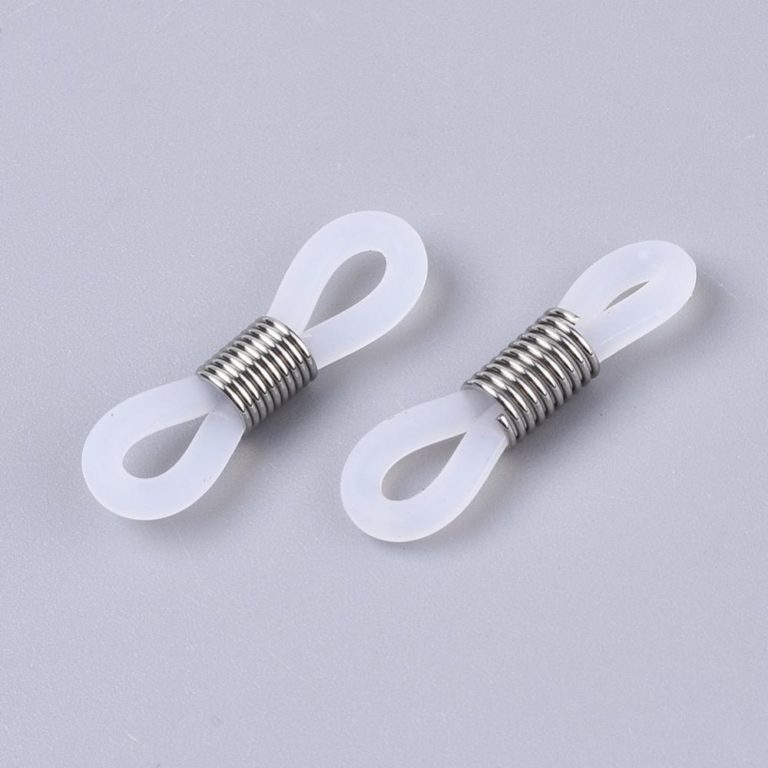 Black Rubber Eyeglass Connectors - Findings - Riverside Beads
