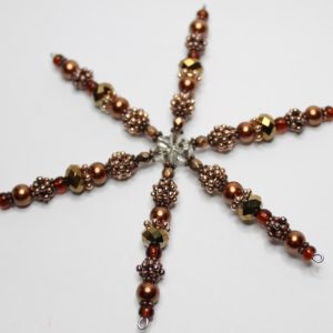 bronze beaded snowflake
