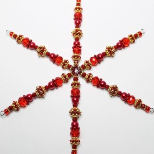 Red beaded snowflake