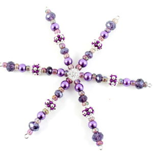 purple beaded snowflake