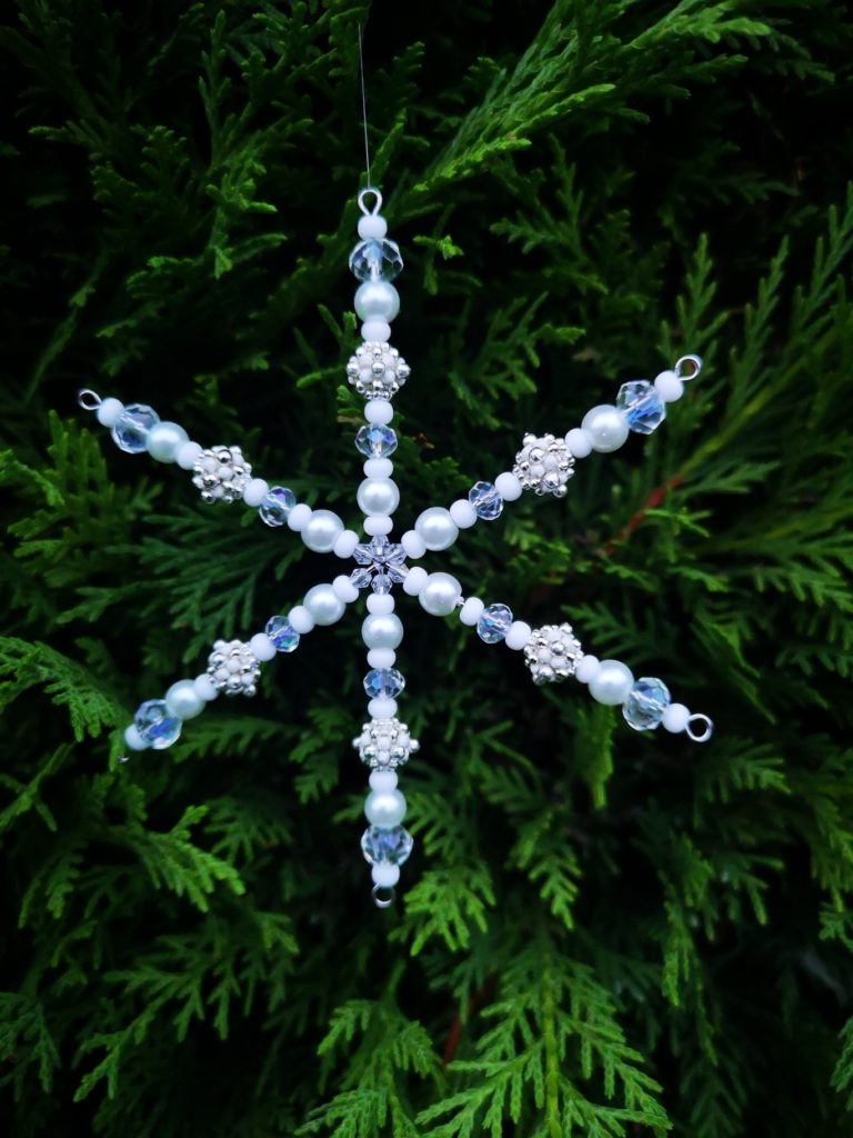 Christmas Beaded Snowflake Workshop at Riverside Beads in Market Deeping